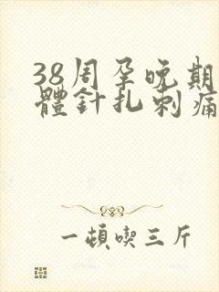 38周孕晚期下体针扎刺痛感