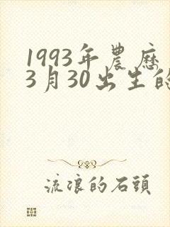 1993年农历3月30出生的人的命运