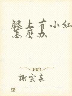 腿上有小红疙瘩怎么办