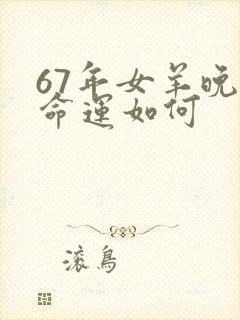 67年女羊晚年命运如何