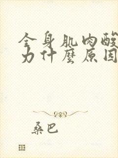 全身肌肉酸痛乏力什么原因