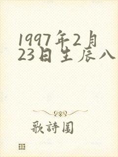 1997年2月23日生辰八字