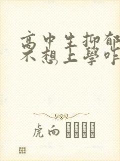 高中生抑郁焦虑不想上学咋办