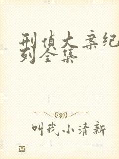 刑侦大案纪实系列全集封面