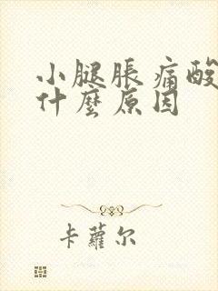 小腿胀痛酸痛是什么原因