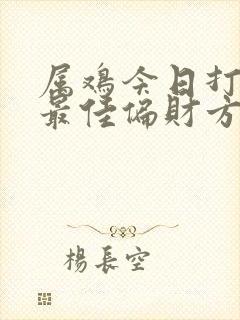属鸡今日打麻将最佳偏财方位