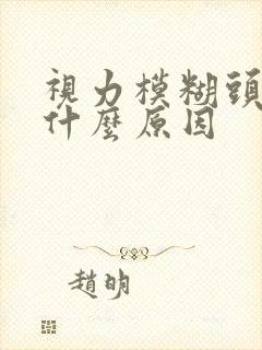 视力模糊头晕是什么原因