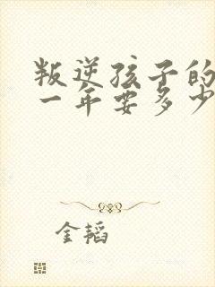 叛逆孩子的学校一年要多少学费封面