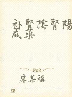 补肾阴肾阳的中成药