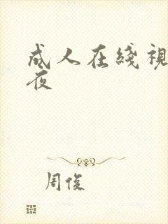 成人在线视频午夜