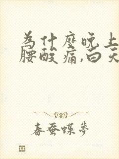 为什么晚上睡觉腰酸痛,白天就好了封面