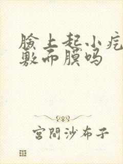 脸上起小疙瘩能敷面膜吗