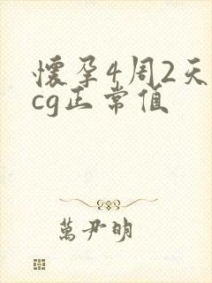 怀孕4周2天hcg正常值