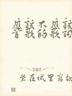 应该不应该是哪首歌的歌词