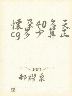 怀孕40多天hcg多少算正常值封面