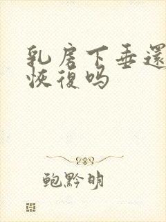 乳房下垂还可以恢复吗