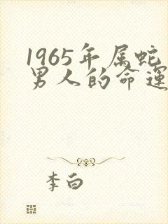 1965年属蛇男人的命运封面