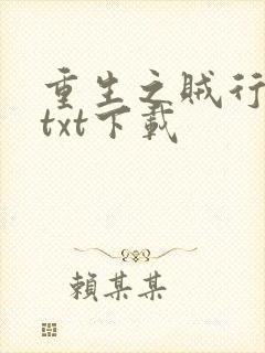 重生之贼行天下txt下载