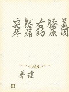 突然右膝盖内侧疼痛的原因
