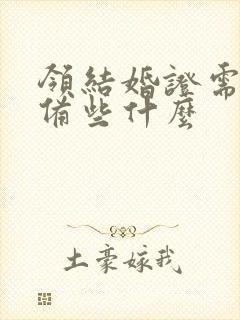 领结婚证需要准备些什么