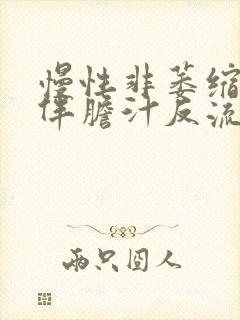 慢性非萎缩胃炎伴胆汁反流