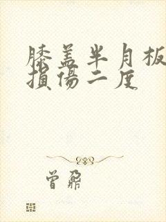 膝盖半月板后角损伤二度