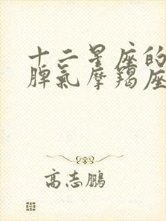 十二星座的性格脾气摩羯座