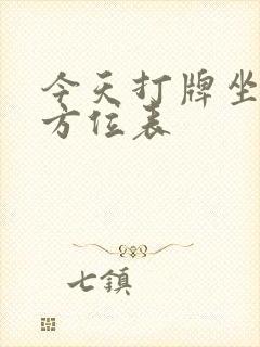 今天打牌坐财神方位表