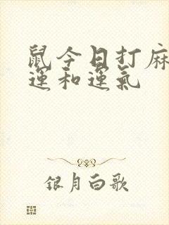 鼠今日打麻将财运和运气