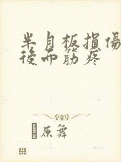 半月板损伤膝盖后面筋疼