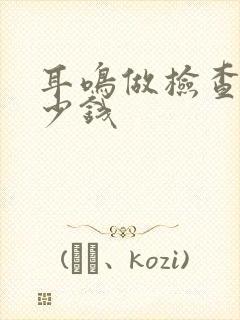 耳鸣做检查要多少钱