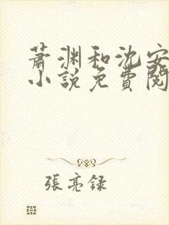 萧渊和沈安安的小说免费阅读封面