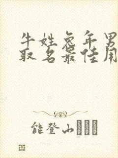 牛姓兔年男宝宝取名最佳用字封面