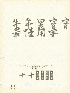 牛年男宝宝取名最佳用字
