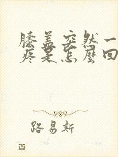 膝盖突然一蹲就疼是怎么回事封面