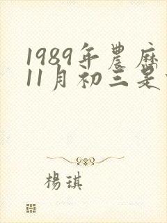 1989年农历11月初三是什么星座封面