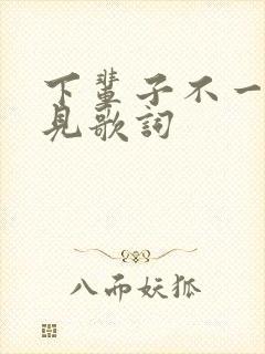 下辈子不一定遇见歌词