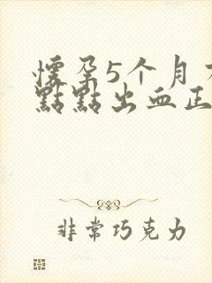 怀孕5个月有一点点出血正常吗