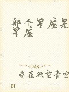 哪个星座是风象星座