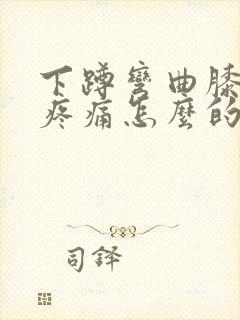 下蹲弯曲膝盖时疼痛怎么的