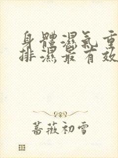 身体湿气重怎么排湿最有效什么中药健脾封面