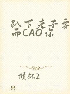 趴下老子要从后面CAO你