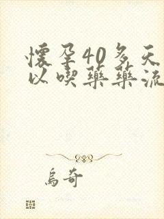 怀孕40多天可以吃药药流吗