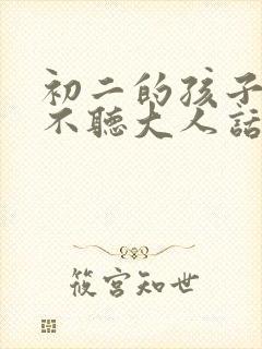 初二的孩子叛逆不听大人话咋办