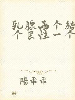 乳腺两个结节一个良性一个恶性