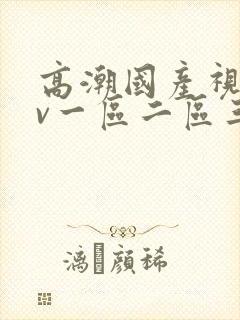 高潮国产视频av一区二区三区