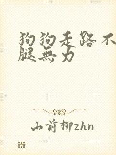 狗狗走路不稳后腿无力