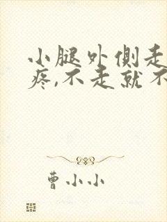 小腿外侧走路就疼,不走就不疼是怎么回事封面