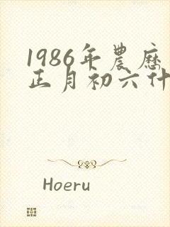1986年农历正月初六什么命