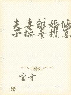 夫妻离婚俩个孩子抚养权怎么判定